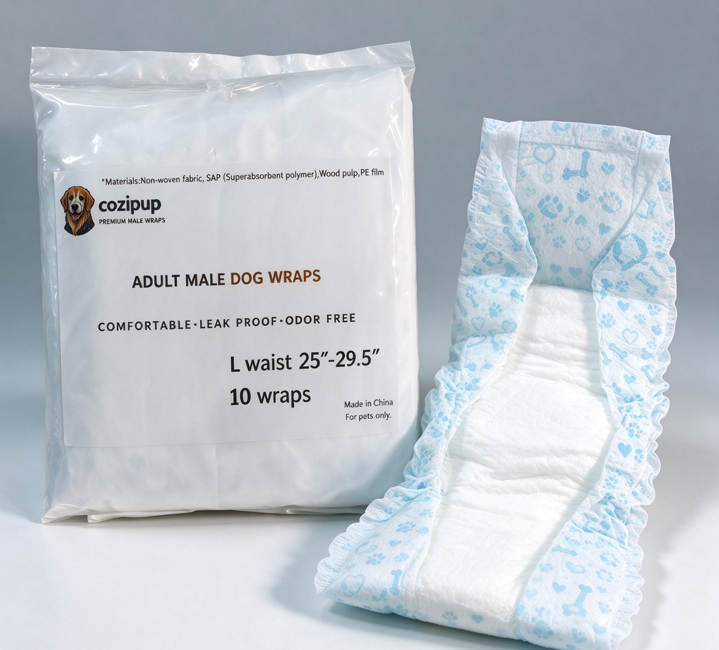 Cozipup™️ Comfort-Fit Breathable Male Dog Wraps