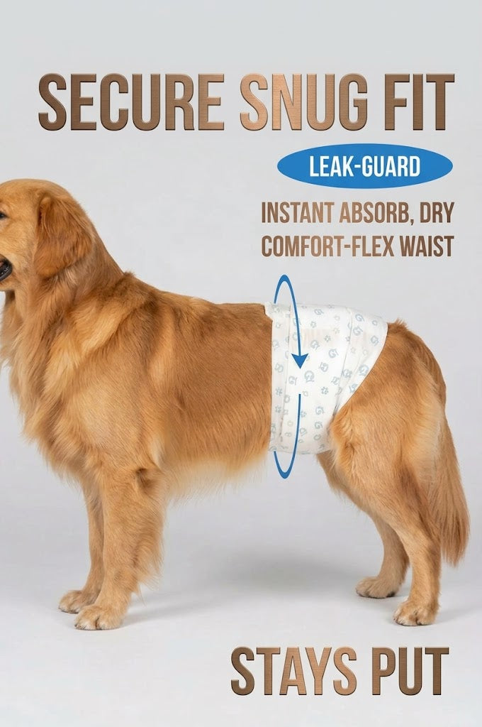 Cozipup™️ Comfort-Fit Breathable Male Dog Wraps